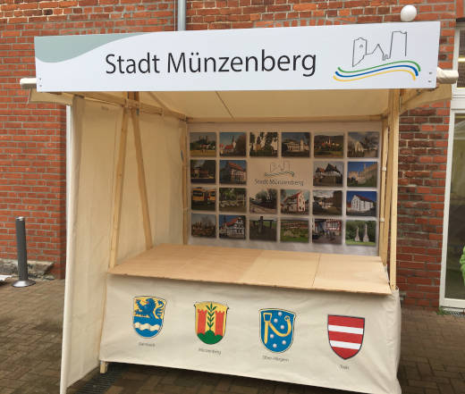 klipklap Marktstand 2m Branding