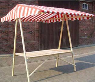 klipklap Marktstand aus Holz 2m Stecksystem Catering-Stand